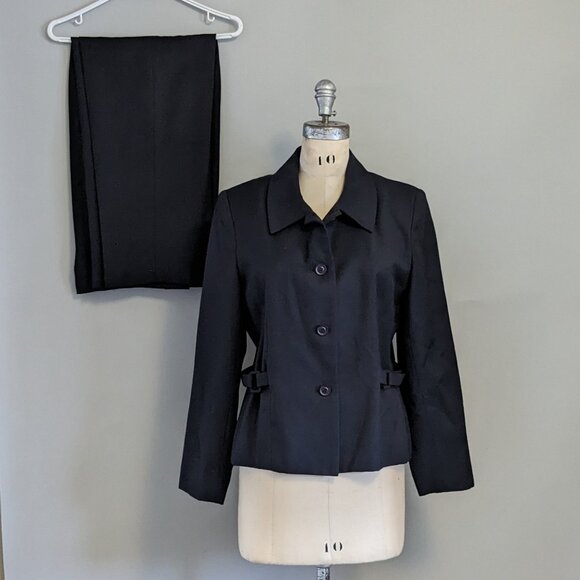 Lorry G Womens Matching Suit Set Trousers &  Blazer 1940s inspired retro 10 / 12 - Picture 1 of 8